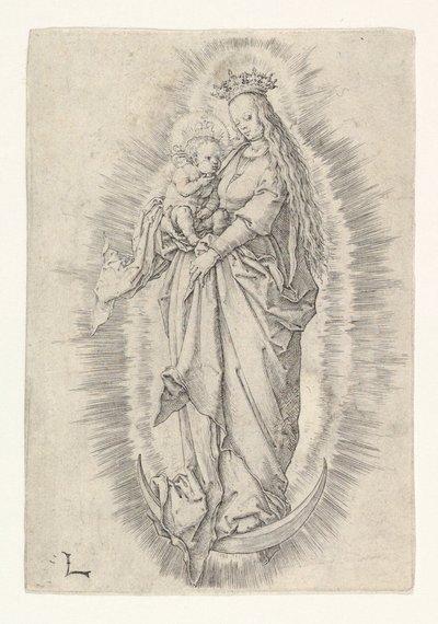 栄光の子を持つ王冠の聖母、ca。 1512。 作： Lucas van Leyden