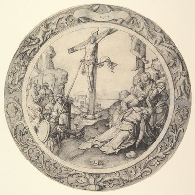 円形の受難、1509年のはりつけ。 作： Lucas van Leyden
