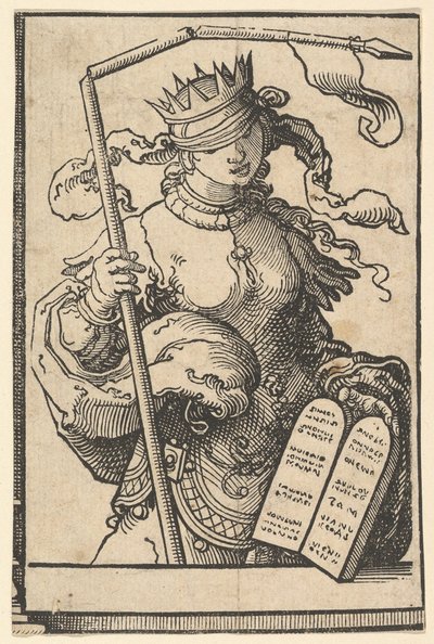 シビルスのシリーズからの旧約聖書またはシナゴーグ、ca。 1530年。 作： Lucas van Leyden