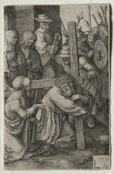 情熱：十字架を運ぶキリスト、1521年。 作： Lucas van Leyden