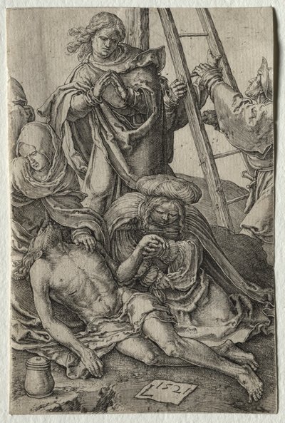 情熱：十字架からの降下、1511年。 作： Lucas van Leyden
