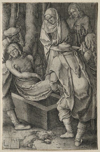 情熱：キリストの埋葬、1521年。 作： Lucas van Leyden