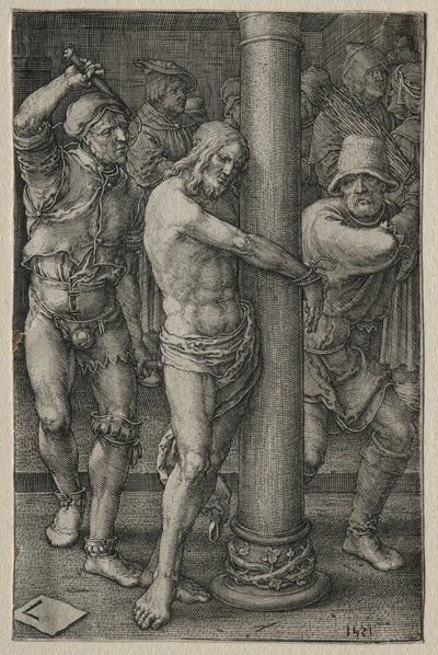 情熱：鞭打ち、1521年。 作： Lucas van Leyden