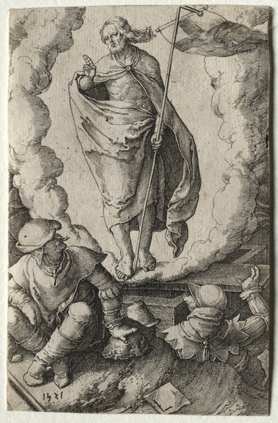 情熱：復活、1521年。 作： Lucas van Leyden