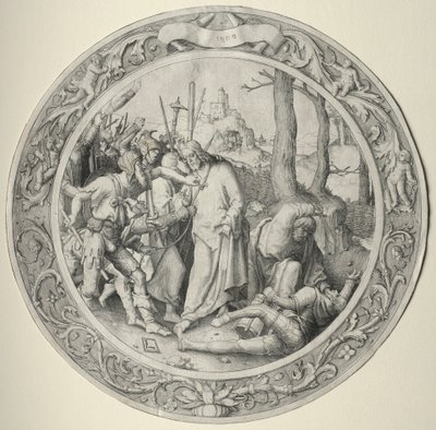 ラウンドの情熱：キリストの裏切り、1509。 作： Lucas van Leyden