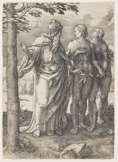 アダムとイブの物語。禁酒法の始まり 作： Lucas van Leyden