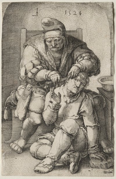 外科医、1524年。 作： Lucas van Leyden