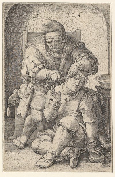 外科医、1524年。 作： Lucas van Leyden