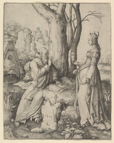 聖アンソニーの誘惑」（1509年）。 作： Lucas van Leyden