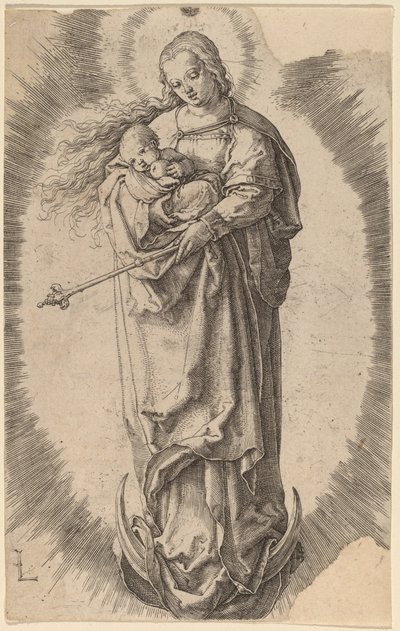 三日月の聖母子 作： Lucas van Leyden