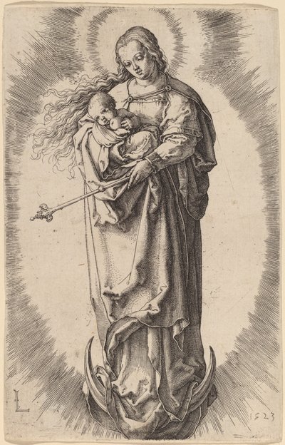 三日月の聖母子 作： Lucas van Leyden