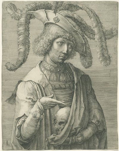 髑髏の青年 作： Lucas van Leyden