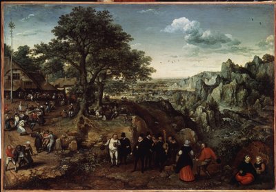 田園風景（田園風景）。 Lucas van Valckenborch (1530-1597) による絵画。 キャンバスに油彩、48.5 x 73.4 cm、1580 年後半から 1590 年初頭。オランダ美術、バロック美術。 エルミタージュ美術館、サンクトペテルブルク。 作： Lucas van Valckenborch
