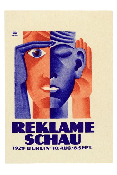 Reklame Schau: 8 月 10 日から 9 月 8 日までベルリンで開催された広告展示会のポスター 作： Lucian and Rosen F. Bernhard
