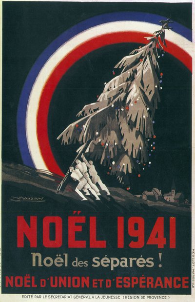 フランス、囚人のクリスマスのポスター 作： Luciano Achille Mauzan