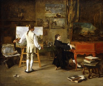 ジョセフヴェルネのスタジオにいるペルゴ人、1880年 作： Lucien Alphonse Gros