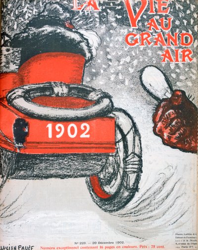 「La Vie au Grand Air」の表紙、1902 年 12 月 20 日 作： Lucien Faure
