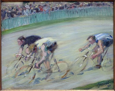 最終ラッシュ。 ルシアン・ジョナス (1880-1947) の絵画、キャンバスに油彩、1905 年、フランス美術、20 世紀。 Musée la piscine、Roubaix。 作： Lucien Hector Jonas