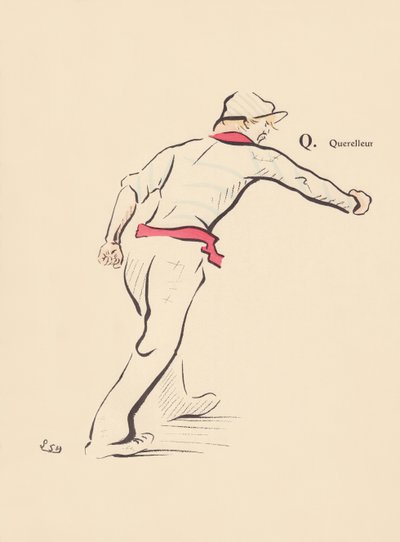 Q.喧嘩屋 作： Lucien L. (active 1904) Henreaux