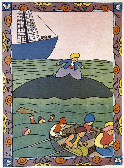 Saari - merimiehen Sinbadin valas (Sindbad) Lucien Laforgen (1889-1952) teoksessa "Tuhat ja yksi yö" 作： Lucien Laforge