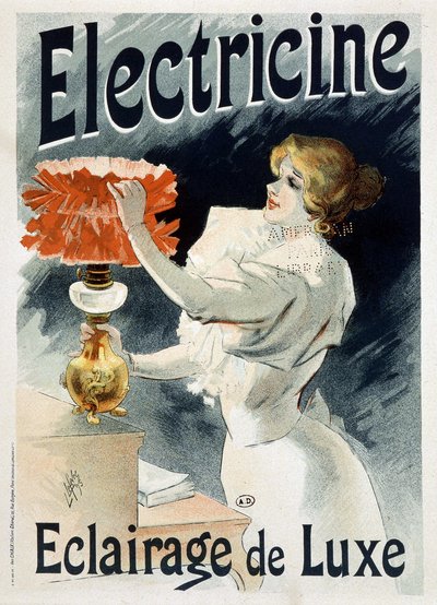 ルシアン・ルフェーブルによる「Electricine: luxury lighting」のポスター広告 作： Lucien Lefevre