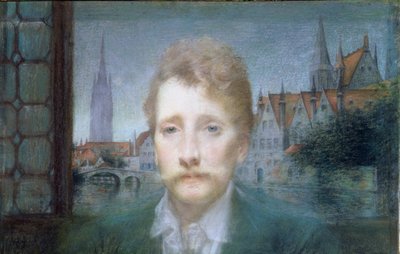 ジョルジュ・ローデンバックの肖像 作： Lucien Levy Dhurmer