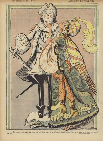 エイドリアン・ルクヴルール、ル・リールのイラスト 作： Lucien Metivet