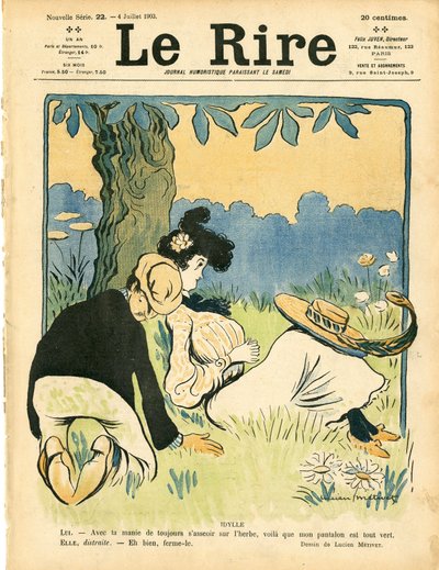 カラフルな風刺雑誌「Le Rire」の表紙 作： Lucien Metivet