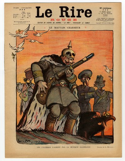 Le Rire rouge "の表紙、カラーの風刺 作： Lucien Metivet