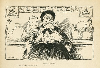 Le Rire誌08/06/12に掲載されたイラスト - 大統領の訪問後 - Fallieres Armand (1841-1931) (彫刻) 作： Lucien Metivet
