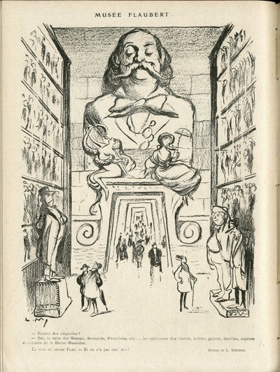 24/12/21のLe Rire紙に掲載されたイラスト - Museum Flaubert (carving) 作： Lucien Metivet