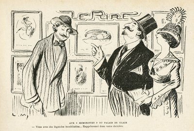2012年4月27日付「Le Rire」481号に掲載されたイラスト - Palais des glacesの「ユーモア派」にて - Salon des independants Humoristes (e.g. engraving) 作： Lucien Metivet