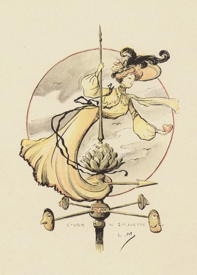 風見鶏の研究（カラーリトグラフ 作： Lucien Metivet