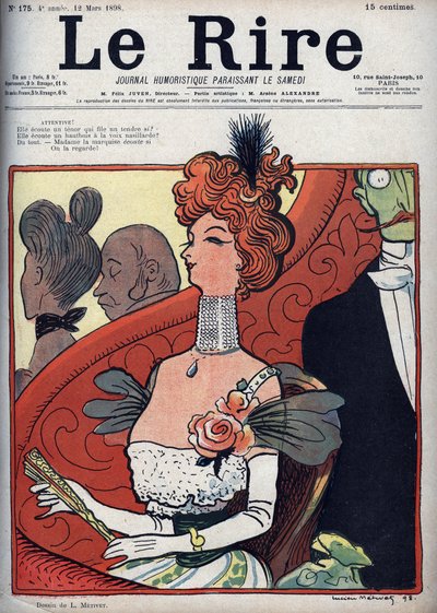劇場の女-1898年3月12日の笑い声（エングレーヴィング 作： Lucien Metivet