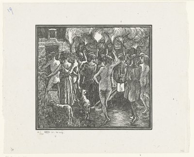 から fakkeloptocht ダフニスとクロエ、たいまつ行列 ダフニスとクロエ（シリーズタイトル） 作： Lucien Pissarro