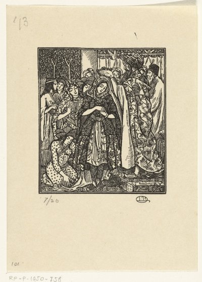 エステルの戴冠式 作： Lucien Pissarro