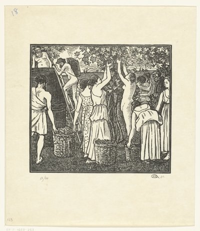 ワイノーグストから ダフニスとクロエ、収穫 ダフニスとクロエ（シリーズタイトル） 作： Lucien Pissarro