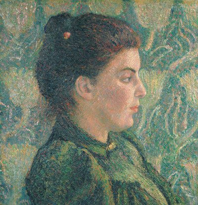 横顔のエステルの肖像 作： Lucien Pissarro