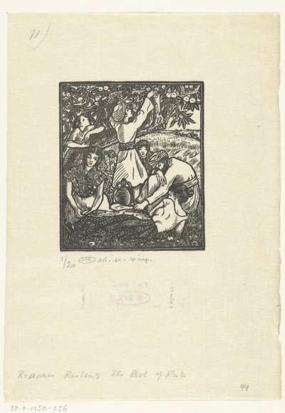 落ち穂拾いの休憩 作： Lucien Pissarro