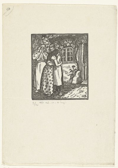 ルツとナオミが抱き合う 作： Lucien Pissarro