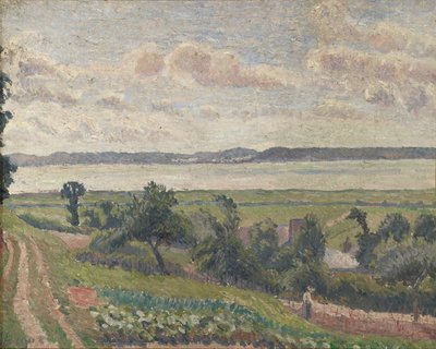 ハルフールの河口の眺め、1903年 作： Lucien Pissarro