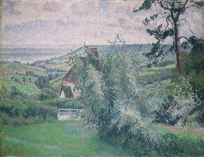 ウィローズ、フィッシュポンド、ドーセット 作： Lucien Pissarro