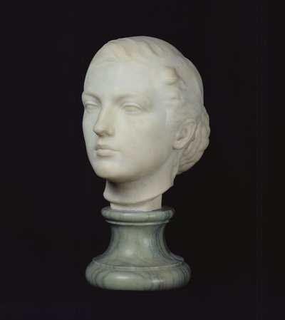 ジェーン・ププレ(1878-1932)の頭部 1897年(大理石) 作： Lucien Schnegg
