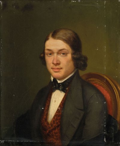 作曲家ロベルト・シューマンの肖像 1810-1856, 1842. 作： Lucienne Collière