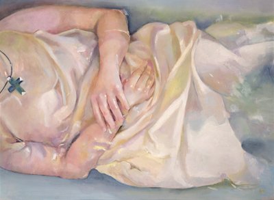 交差する手, 2004 (油彩・板) 作： Lucinda Arundell