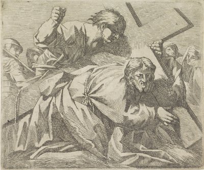 十字架の重さで倒れるキリスト 作： Lucio Bononi