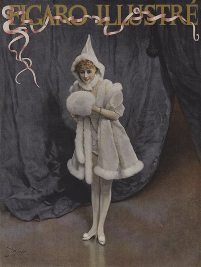 父のクリスマスの娘。ルフィガロイラストの表紙、1894年12月 作： Lucius Rossi
