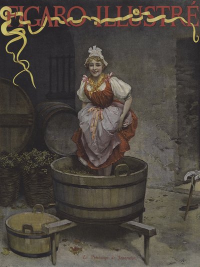 ジャンネトンの収穫。ルフィガロイラストの表紙、1895年11月 作： Lucius Rossi