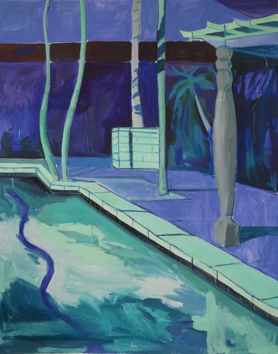 ブルー・コート、2021年（キャンバスに油彩） 作： Lucy Smallbone