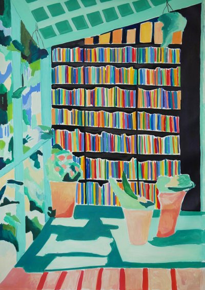 Libary, 2023（キャンバスに油彩） 作： Lucy Smallbone